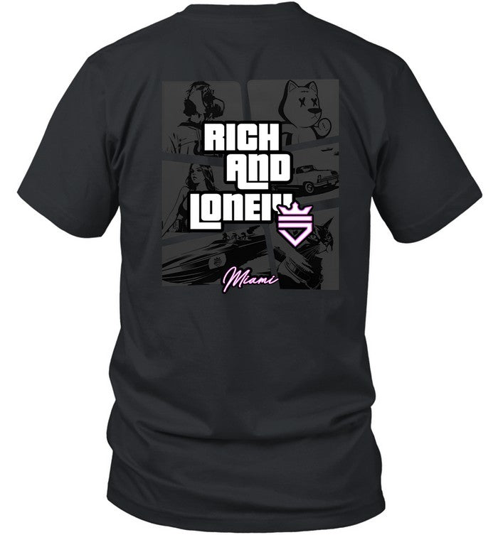 Rich And Lonely Rnl Wasted Miami Shirt