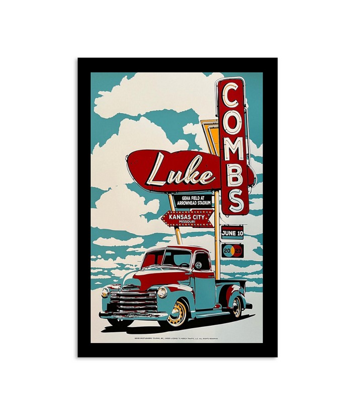 Luke Combs 06102023 Geha at Arrowhead Stadium Kansas City Missouri Poster