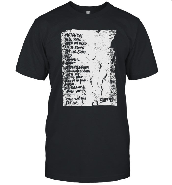 Sum 41 Setlist Shirt