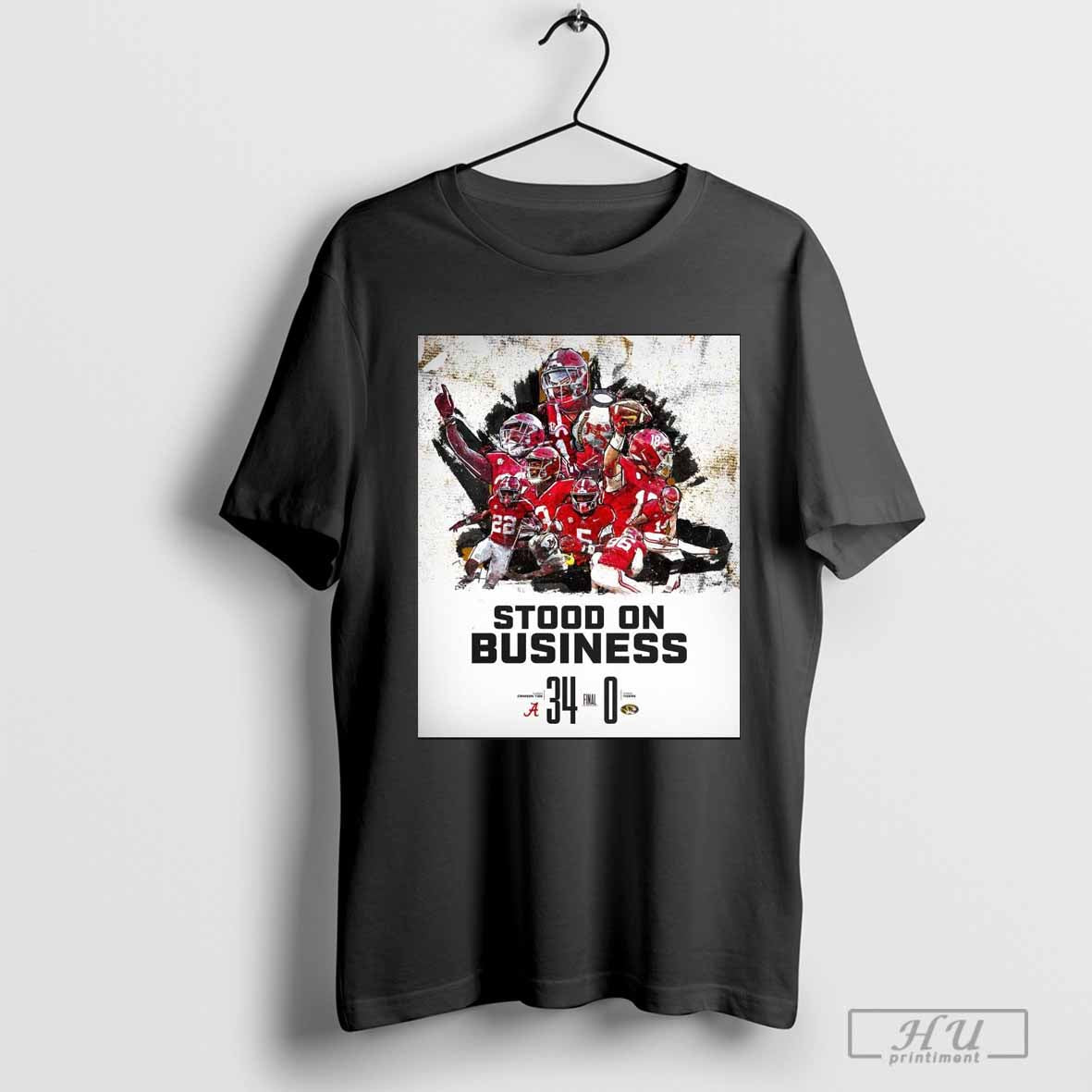 Stood On Business Final Alabama Crimson Tide 34 – 0 Missouri Tigers Poster T-shirt