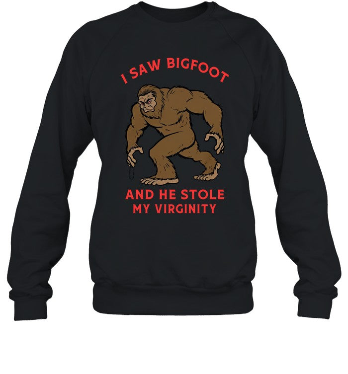 I Saw Bigfoot And He Stole My Virginity Hoodie