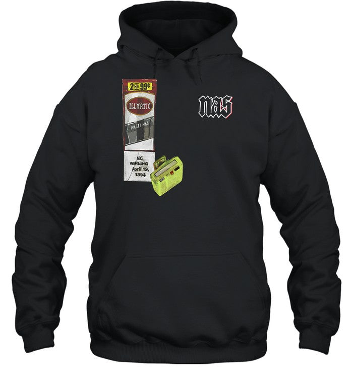 Nas 30 Years Of Illmatic Off-Black Hoodie