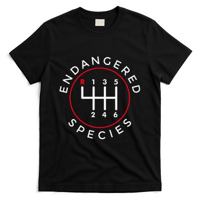 Endangered Species Manual Gearbox Stick Shift 6 Speed T-Shirt