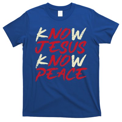 Know Jesus Know Peace God Faith Christian T-Shirt