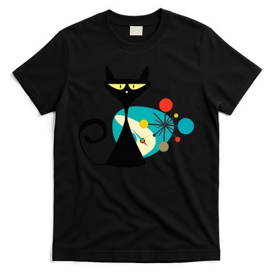 Midcentury Mid Century Cat Retro Atomic Age Space Modern T-Shirt
