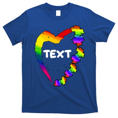 Personalize Autism Heart Custom Text T-Shirt