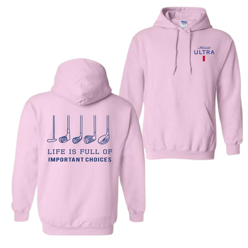 Michelob Ultra Golfing Hoodie, 2 Side Hoodie For Men And Women, Gift For Boyfriend, Girl Friend