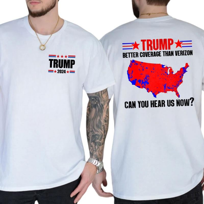 Trump Shirt, Trump Better Coverage Politics T-Shirt, Classic Cotton Top, Soft Fabric Shortsleeve Shirt