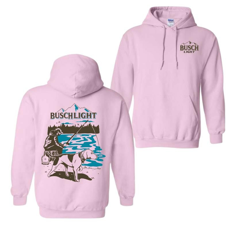 Busch Light Man's Best Fishing Companion 2-sided Hoodie, Busch Light Hoodie Full Color For Men And Women