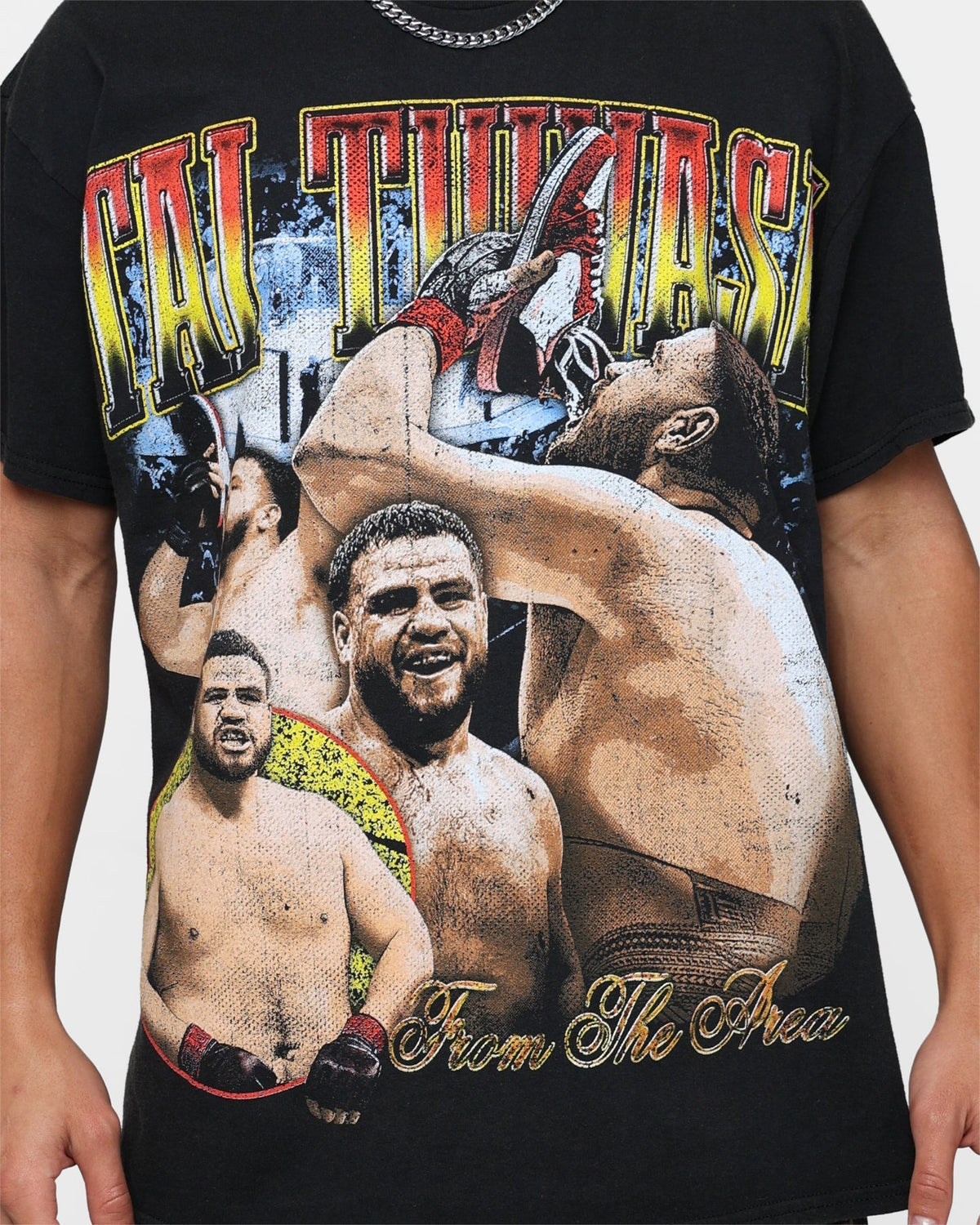 Goat Crew X Tai Tuivasa From The Area Goat Crew X Tai Tuivasa From The Area Vintage T-Shirt Black Wash