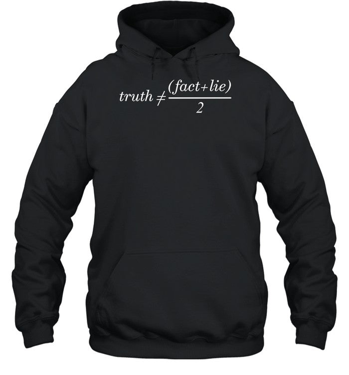 Truth Is Not Fact Plus Lie Divide 2 Hoodie
