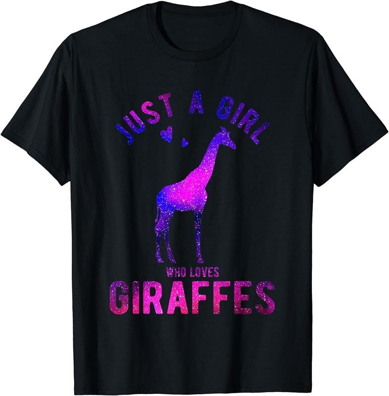 [100% Cotton]Just A Girl Who Loves Giraffes Lover Giraffe Girl T-Shirt