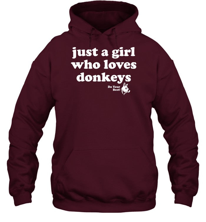 Just A Girl Who Loves Donkeys Do You Best Hoodie