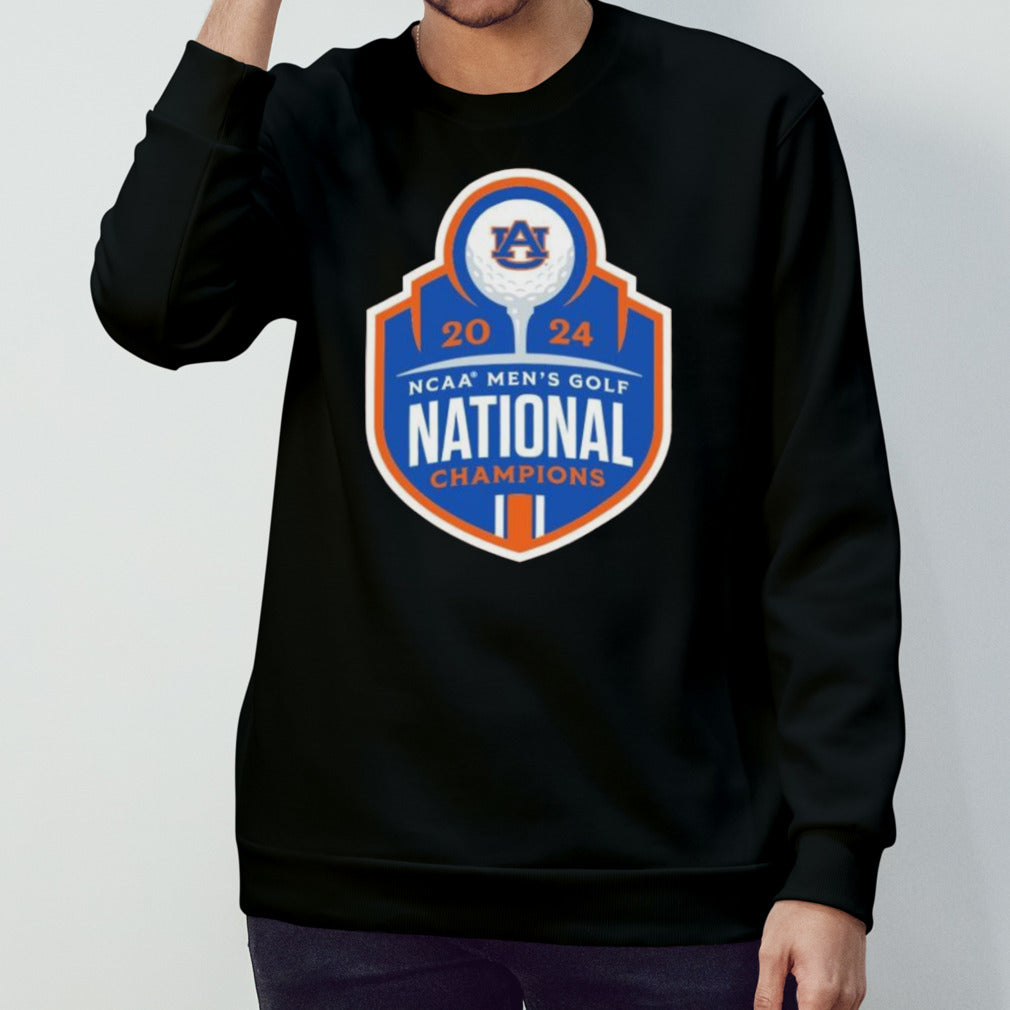 2024 NCAA Menâ€™s Golf National Champions 2024 Auburn Tigers Shield Shirt
