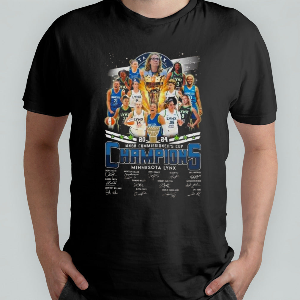 2024 Wnba Commissionerâ€™s Cup Champions Minnesota Lynx Signatures T-shirt
