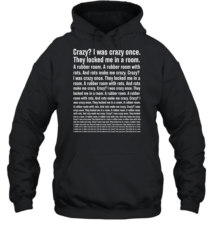 Crazy I Was Crazy Once They Locked Me In A Room Hoodie