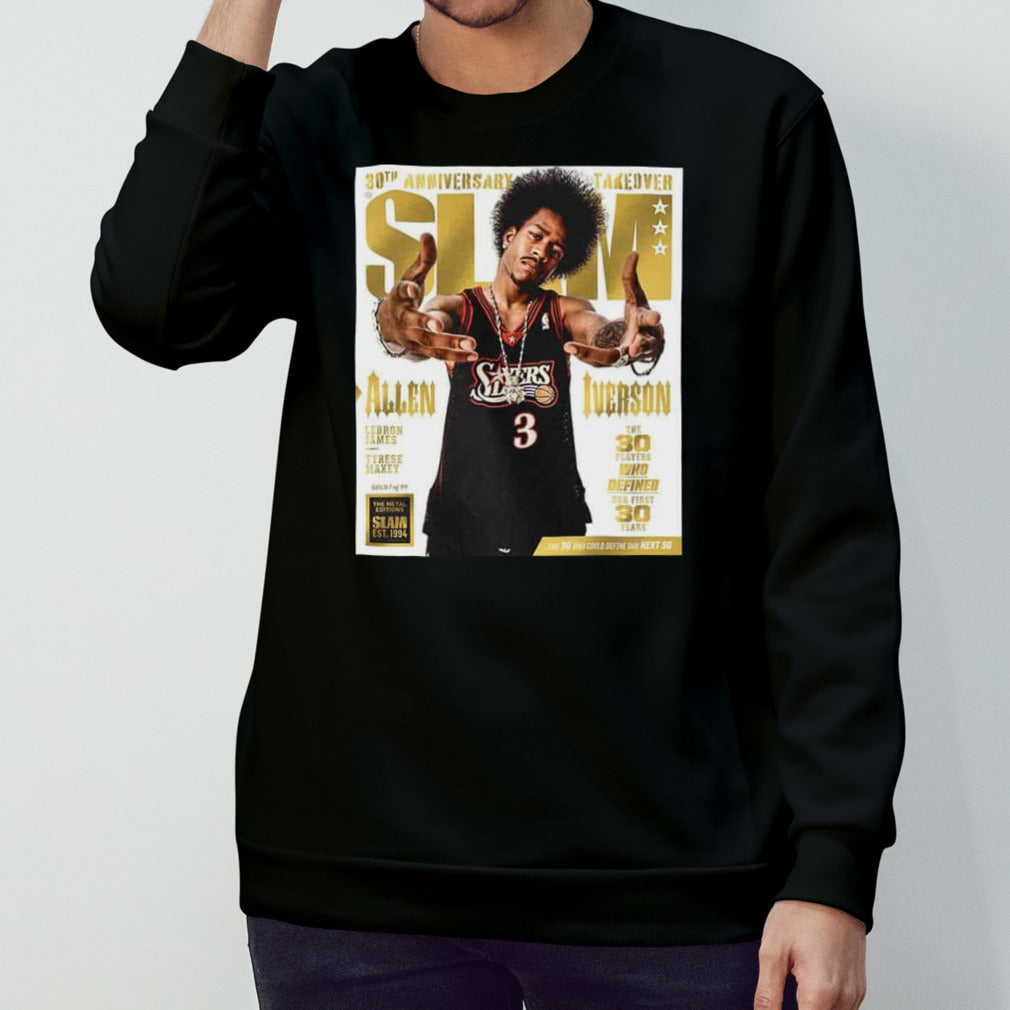 30th Anniversary Takeover The Golden Metal Editions Slam Est 1994 Allen Iverson The 30 Players Who Defined Our First 30 Years T-Shirts