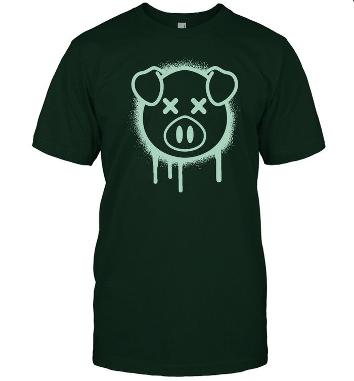 Spray Paint Forest Green Shirt