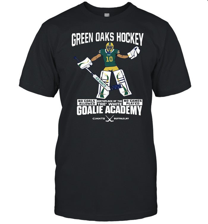 Green Oaks Hockey Tre White Goalie Academy Hoodie