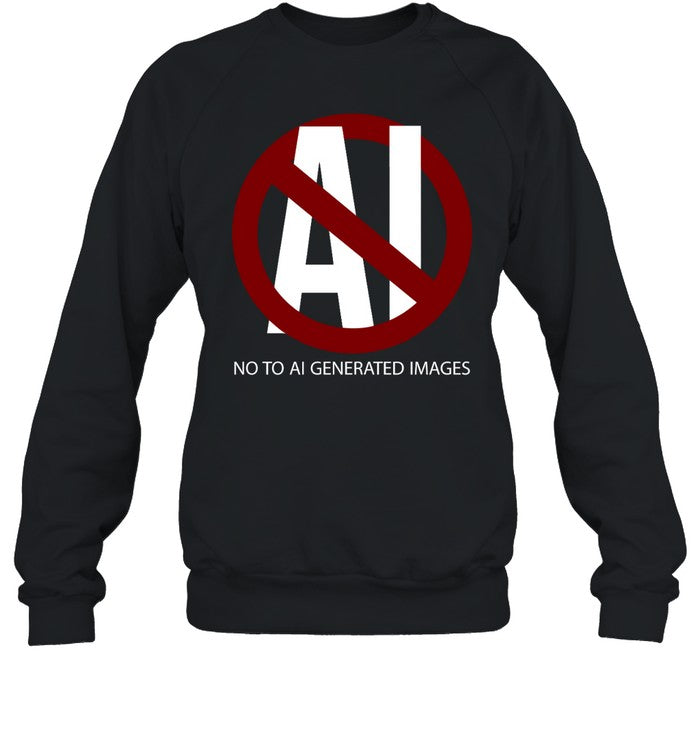 No To Ai Generated Images Hoodie