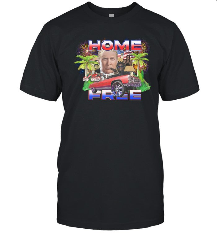 Wockytees Trump Home Of The Free Shirt