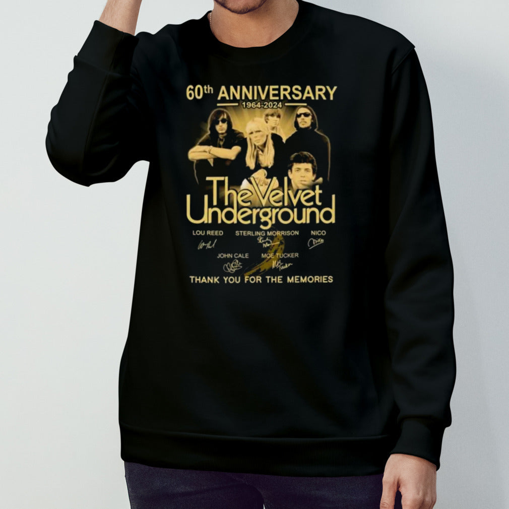 60th Anniversary 1964-2024 The Velvet Underground Thank You For The Memories Signatures shirt