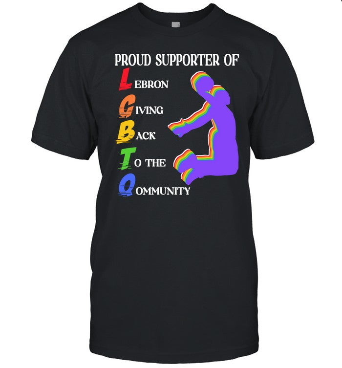 Funny Ahh Tees Proud Supporter Of Lebron Giving Back To The Qommunity Shirt