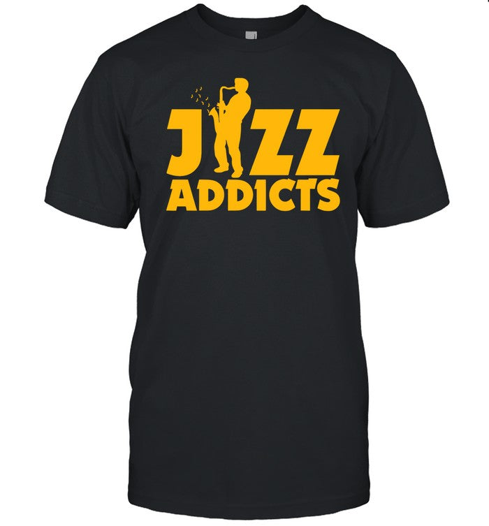 Robert Komaniecki Jazz Addicts With Saxophone Tee