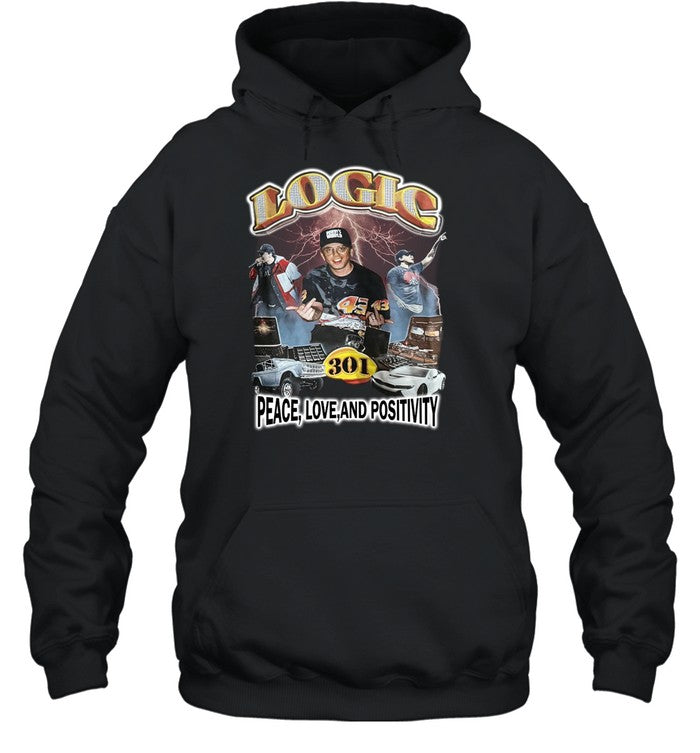 Logic Peace Love And Positivity Hoodie
