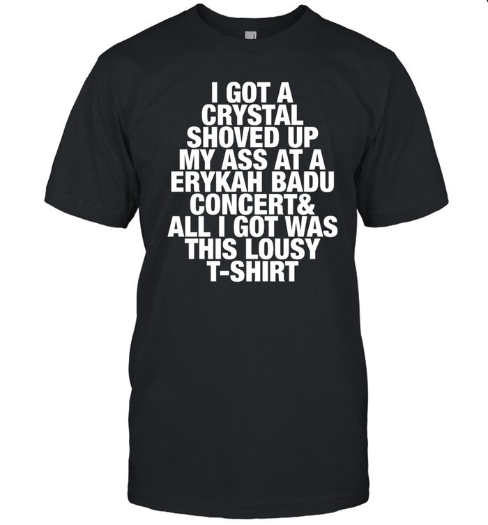 I Got A Crystal Shoved Up My Ass At A Erykah Badu Concert And All I Got Was This Lousy T-Shirt Hoodie
