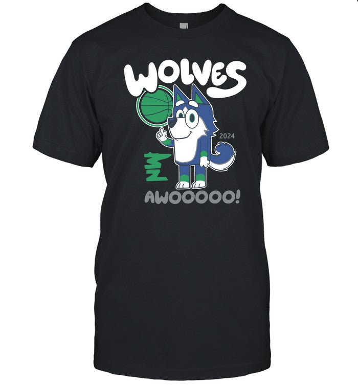 Wolves Awooo Bluey Shirt