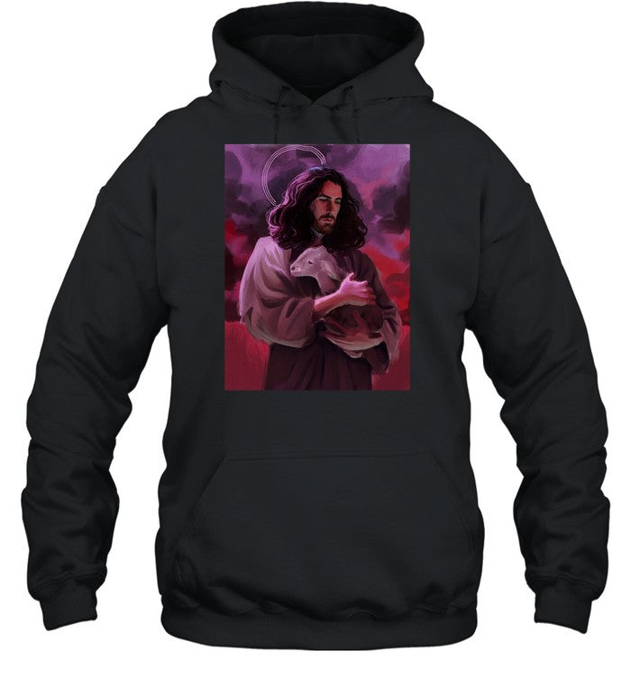 Jesus Holding A Lamb Hoodie