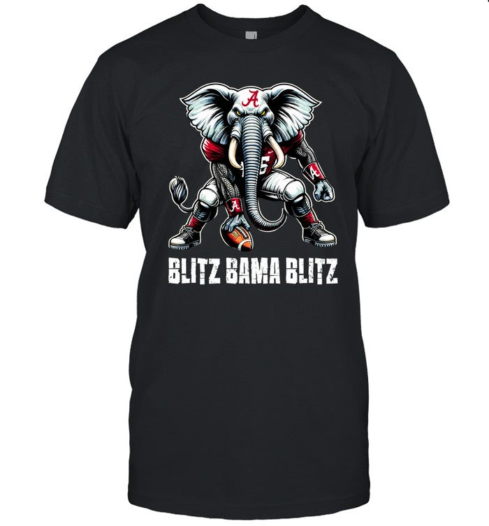 Willie And Chad Wearing Blitz Bama Blitz Alabama Muscular Elephant Mascot Shirt