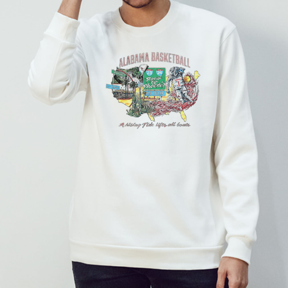 Alabama Crimson Tide a rising tide lifts all boats shirts