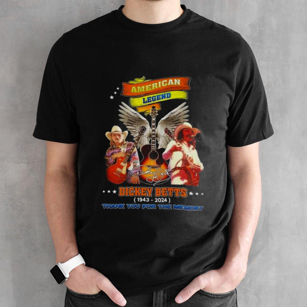 American Legend Dickey Betts 1943-2024 Thank You For The Memories Signature Shirts