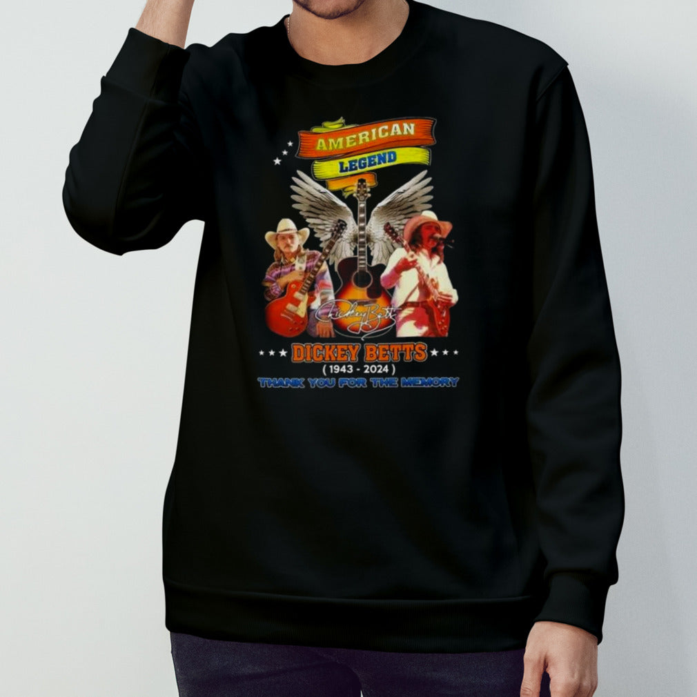 American Legend Dickey Betts 1943-2024 Thank You For The Memories Signature Shirts