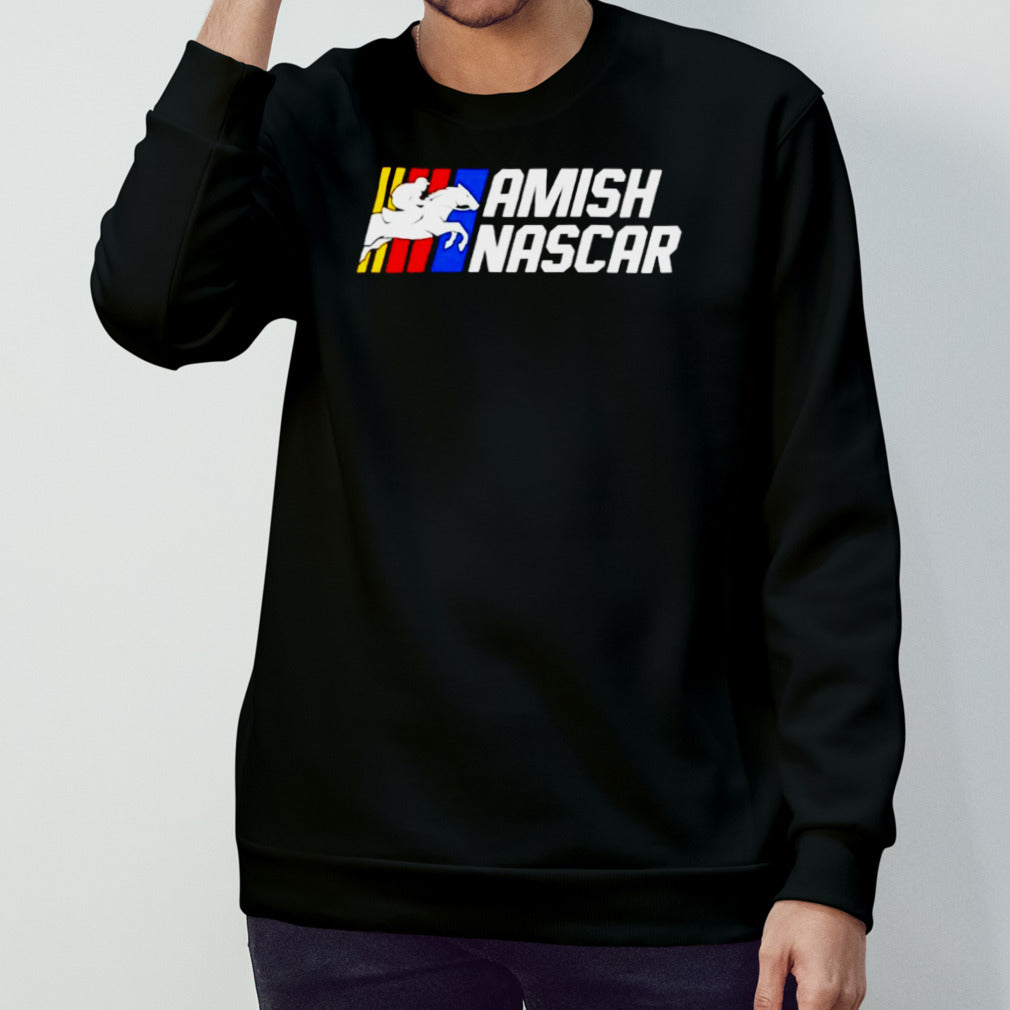 Amish Nascar logo shirt