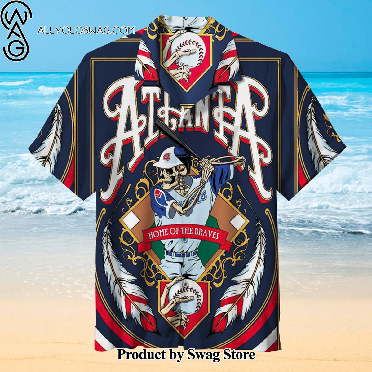 Atlanta Braves Linen Hawaiian Shirt