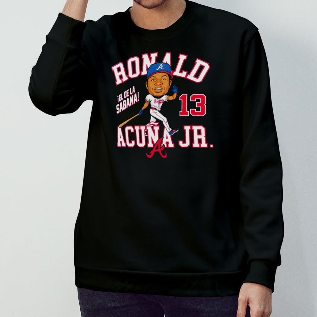 Atlanta Braves Ronald AcuÃ±a Jr. caricature shirt