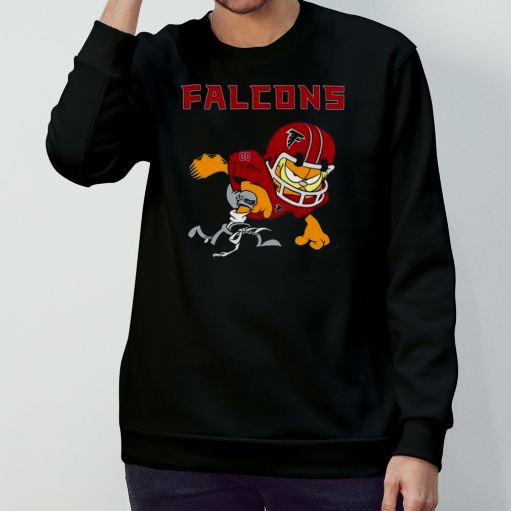 Atlanta Falcons Garfield Cat Grumpy Football Player 2024 T-shirt