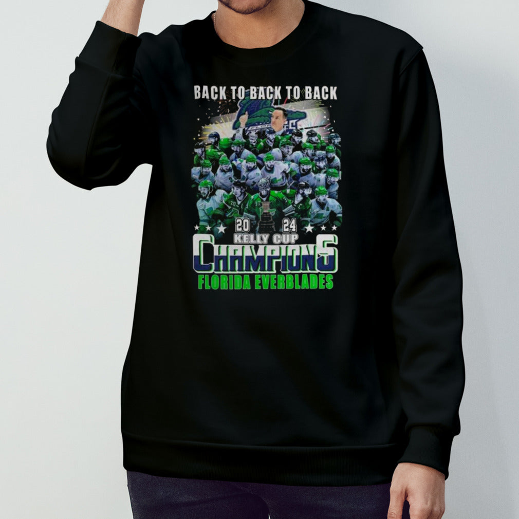 Back To Back To Back 2024 Kelly Cup Champions Florida Everblades T-shirt