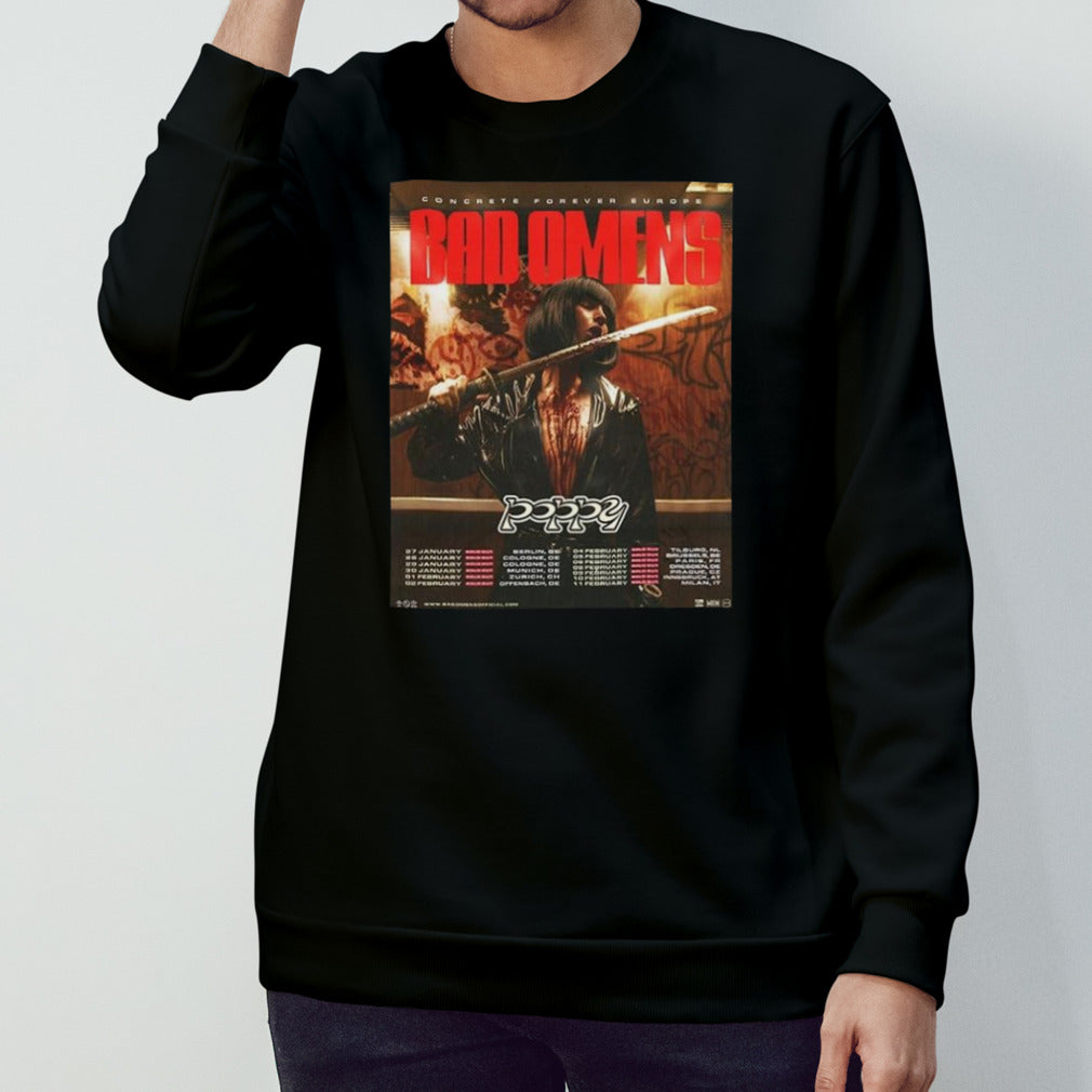 Bad Omens Poppy Concrete Forever Europe Tour 2024 Shirts