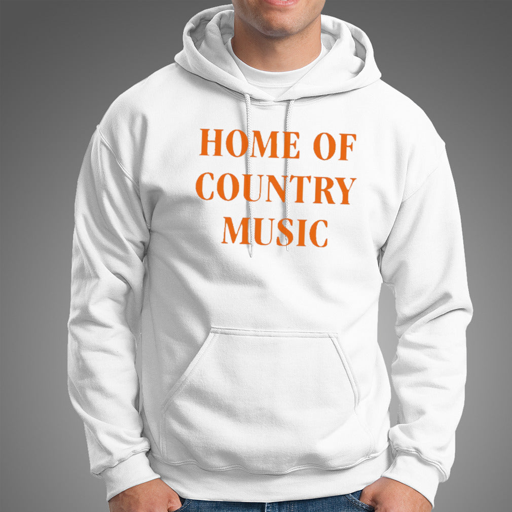 Bailey Zimmerman wearing home of country music shirt