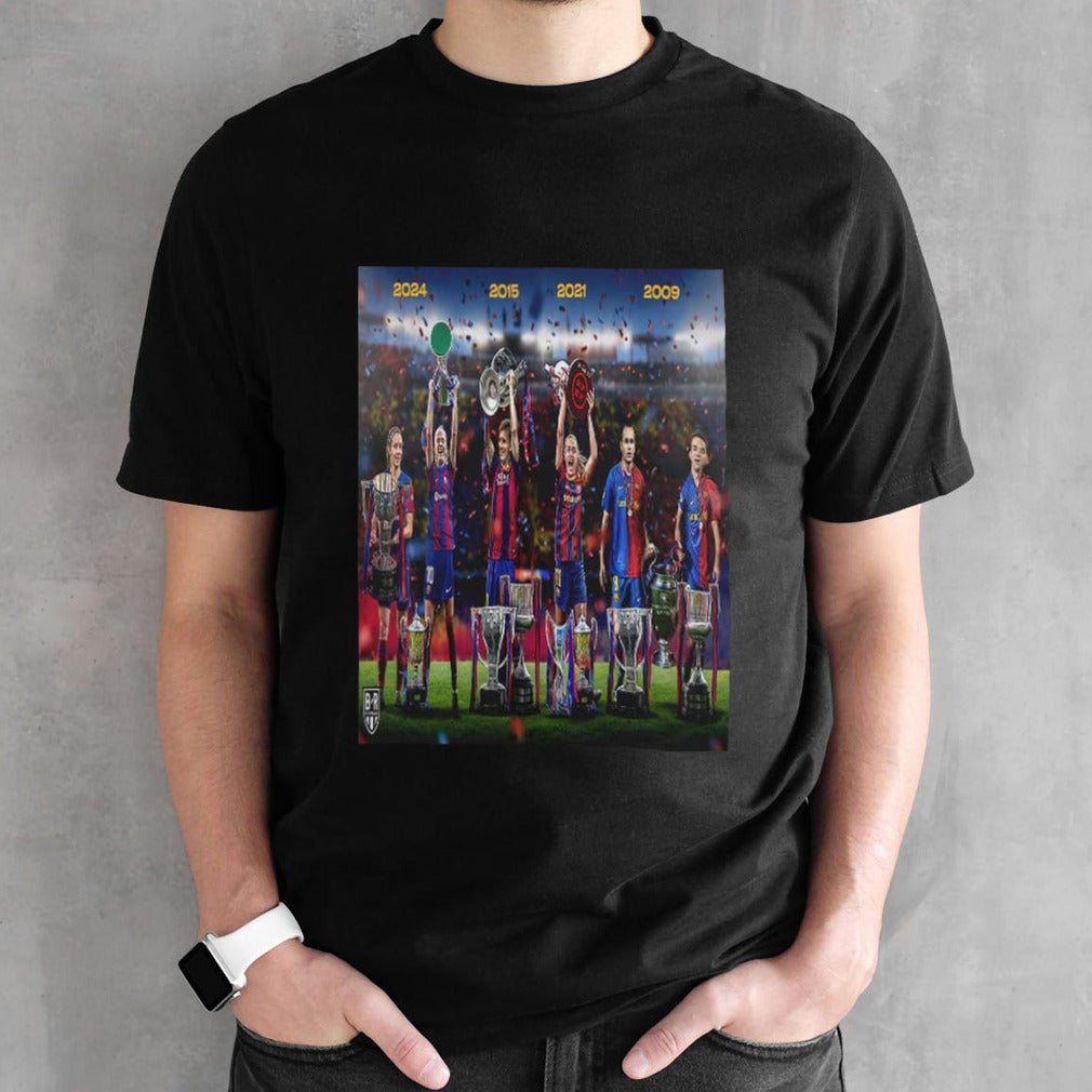 Barcelona Have Four Trble Teams Barca Womens Clean Sweep Of Trophies Movem El Mon Campioni Dâ€™Europa Europe Champions 2024 shirt