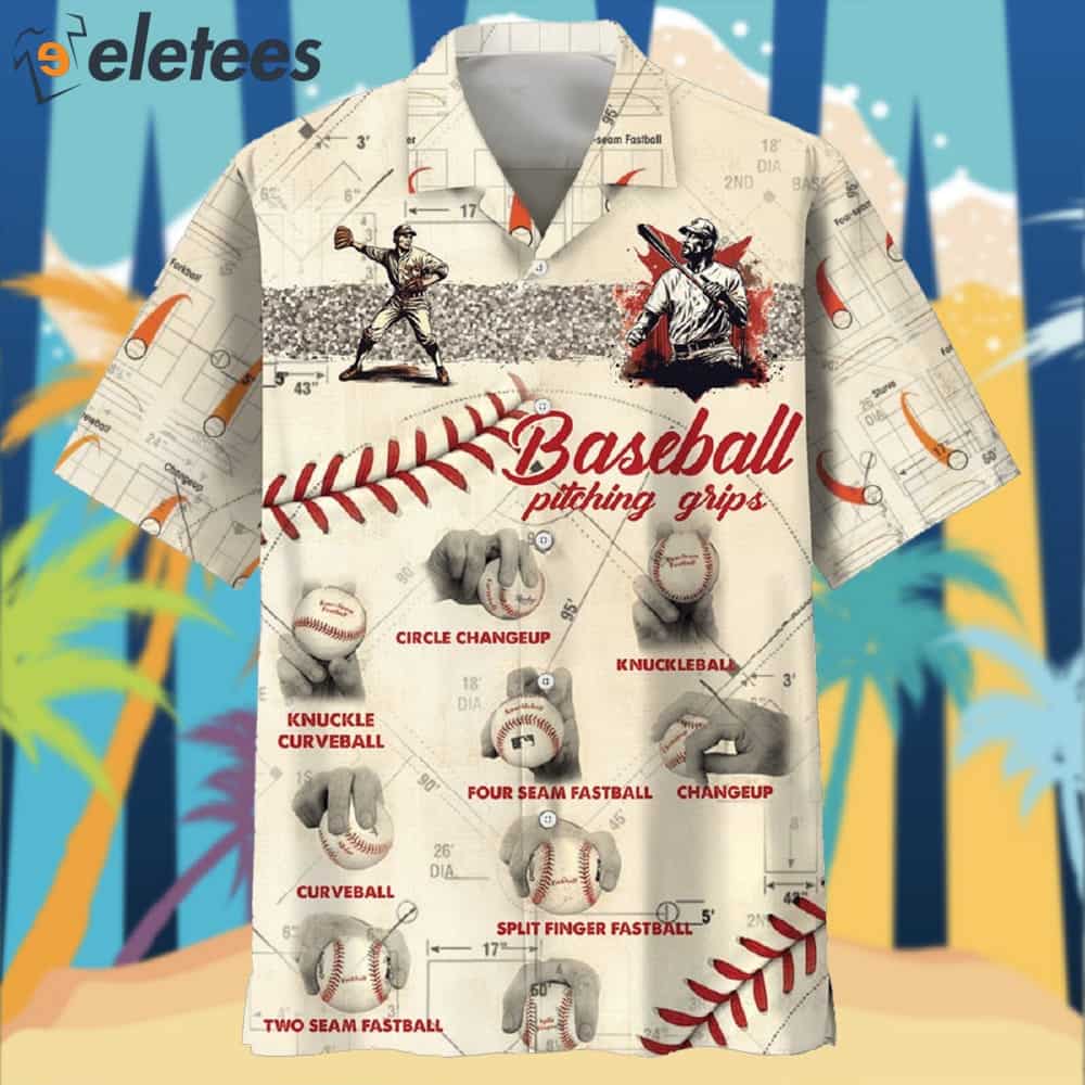 Baseball Pitching Grips Hawaiian Shirt