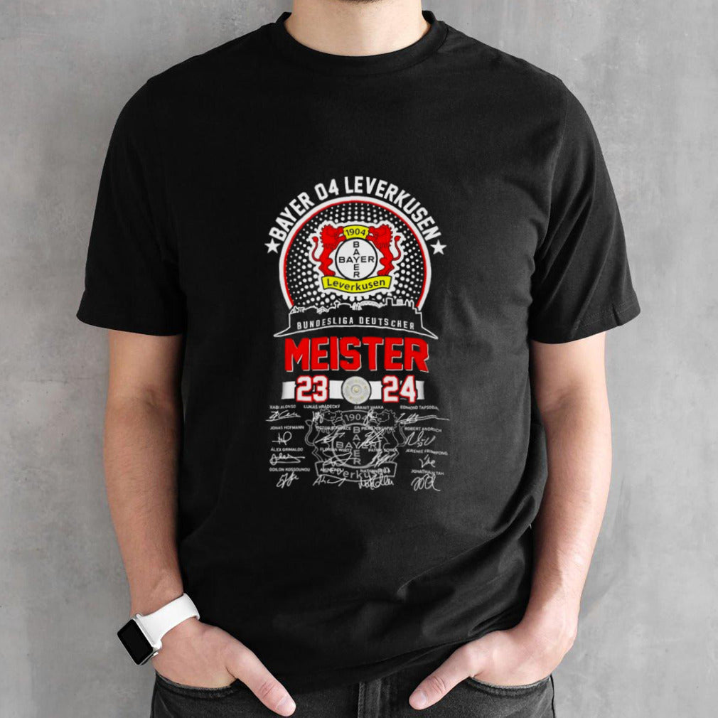 Bayer 04 Leverkusen Bundesliga Deutscher Meister 2023 2024 Signatures Shirts