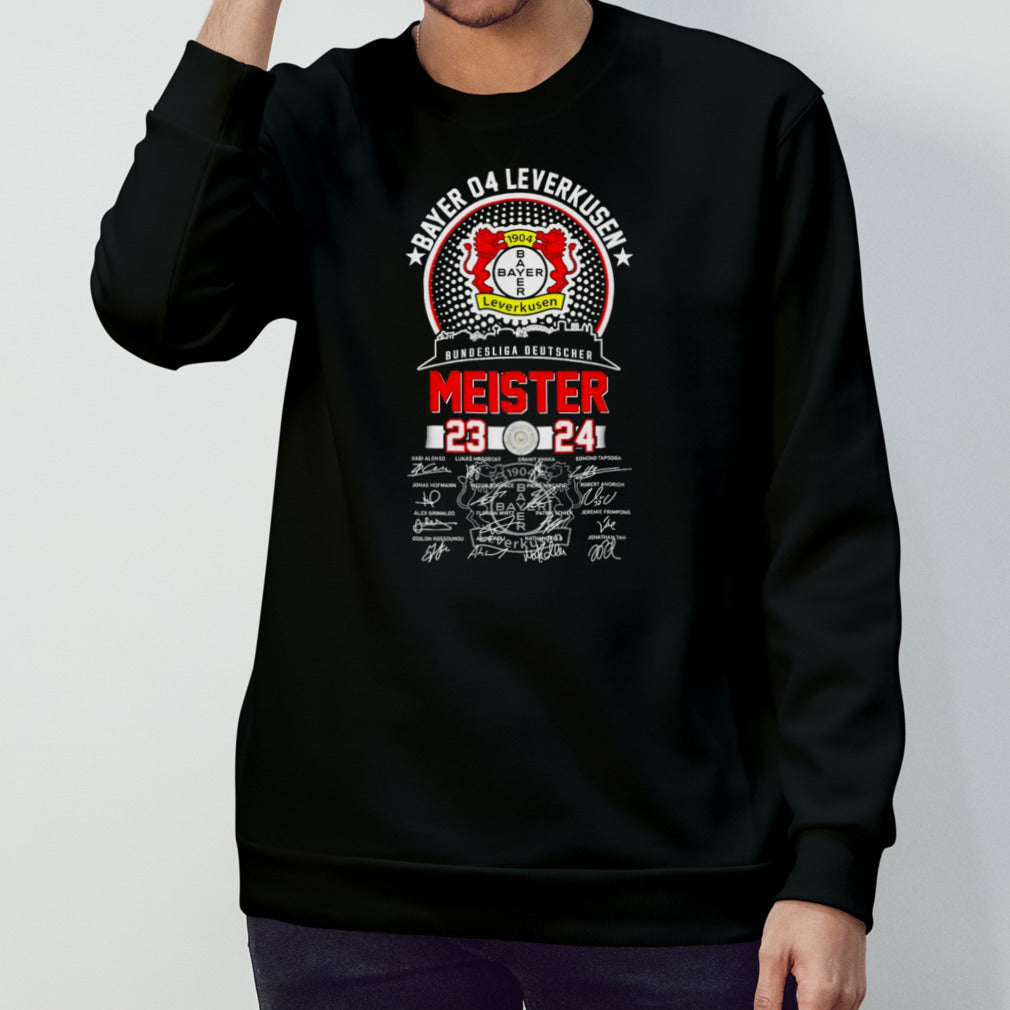 Bayer 04 Leverkusen Bundesliga Deutscher Meister 2023 2024 Signatures Shirts