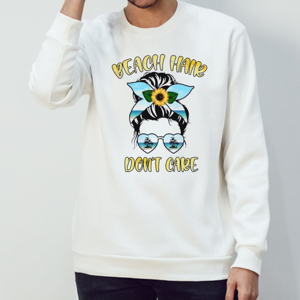 Beach Hair Messy Bun Life Summer Vibes Family Vacation shirt