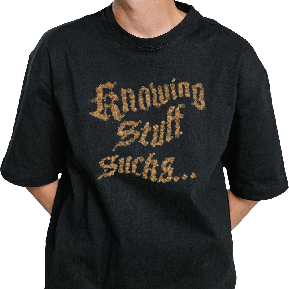 Beautiful Bastard Knowing Stuff Sucks Peach Shirt