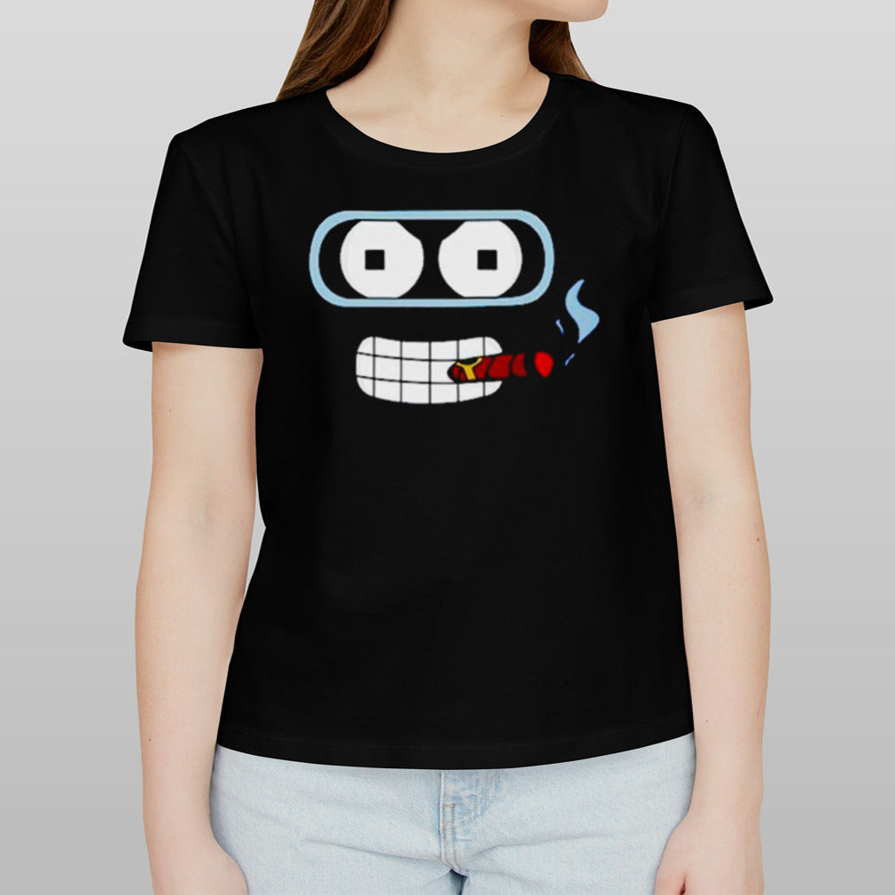 Bender futurama face smoking shirt